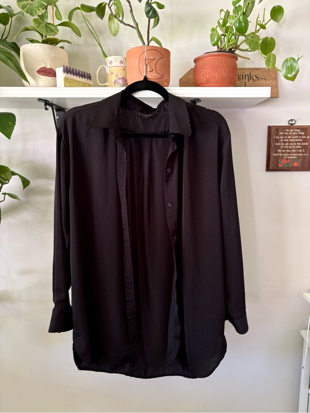 Banana Republic Deep Plum Button-Front Shirt